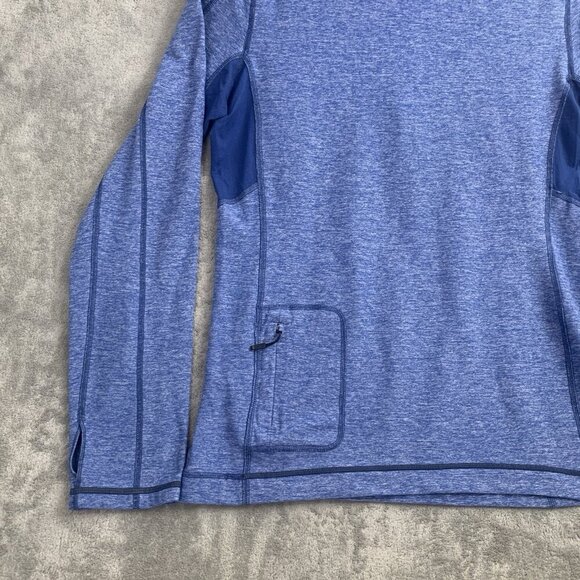 Lululemon Pullover Mens Medium Blue Velocity 1/4 Zip Lightweight Athleisure Gym - Picture 7 of 8